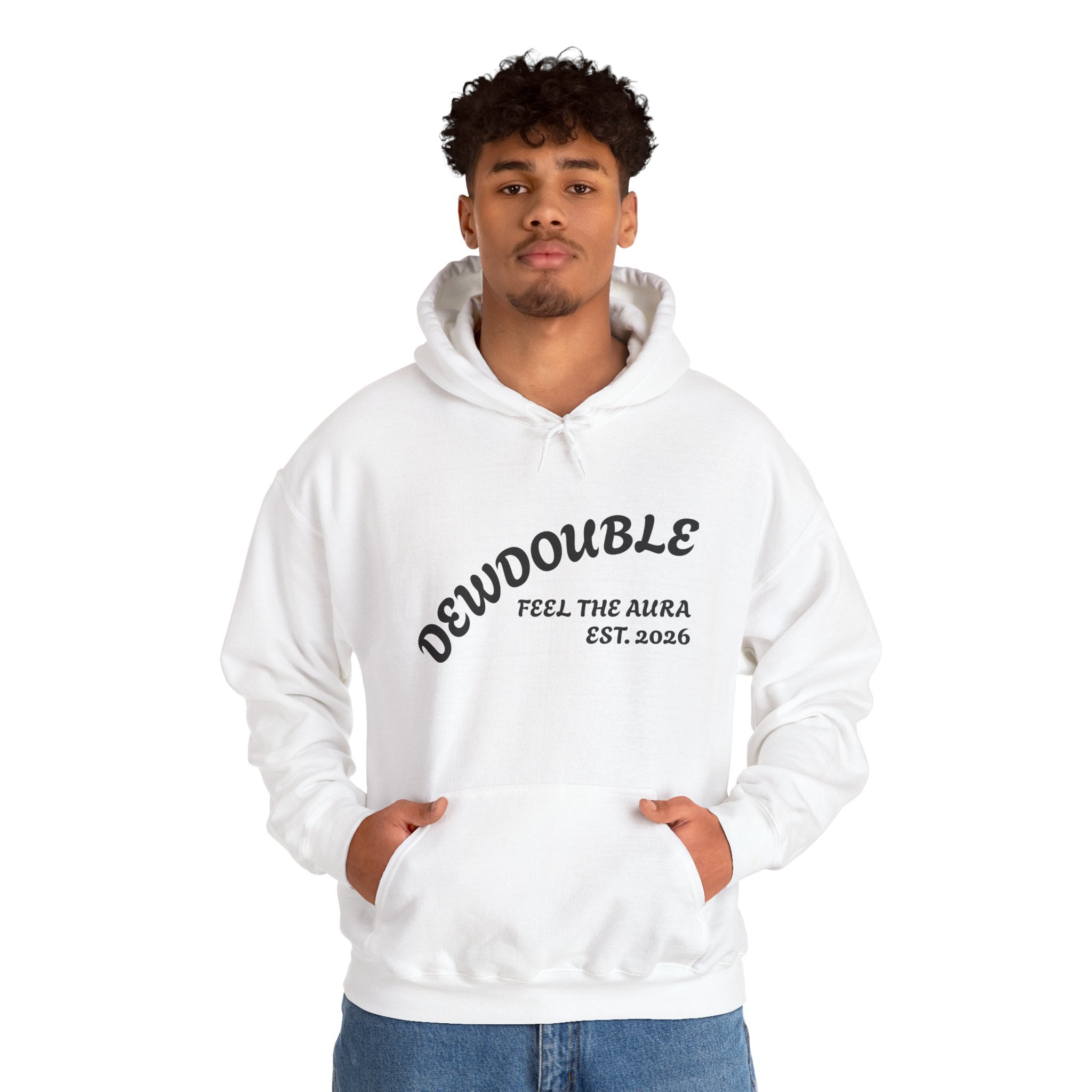 Dewdouble Unisex "Maximum Aura" Hoodie - Minimal Arch Logo Pullover