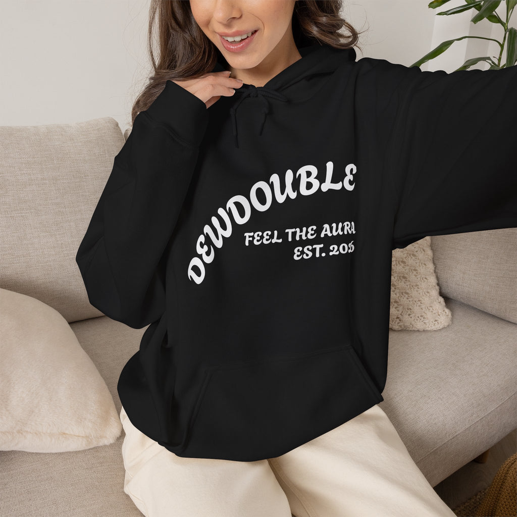 Dewdouble Unisex "Maximum Aura" Hoodie - Minimal Arch Logo Pullover
