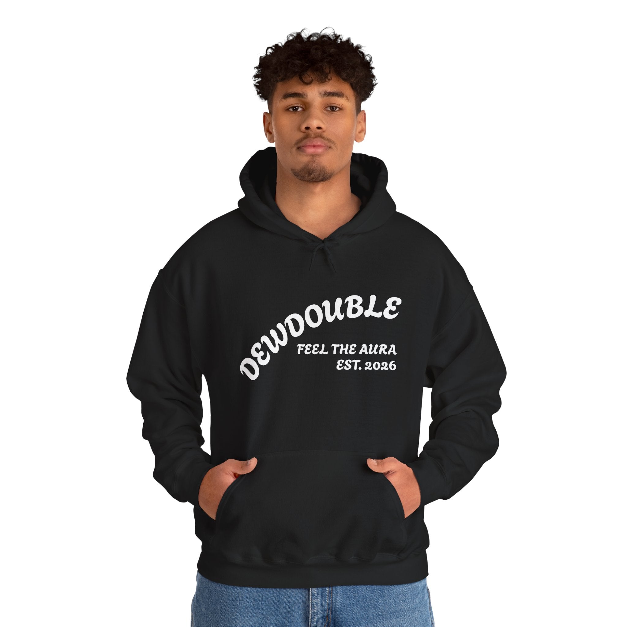 Dewdouble Unisex "Maximum Aura" Hoodie - Minimal Arch Logo Pullover